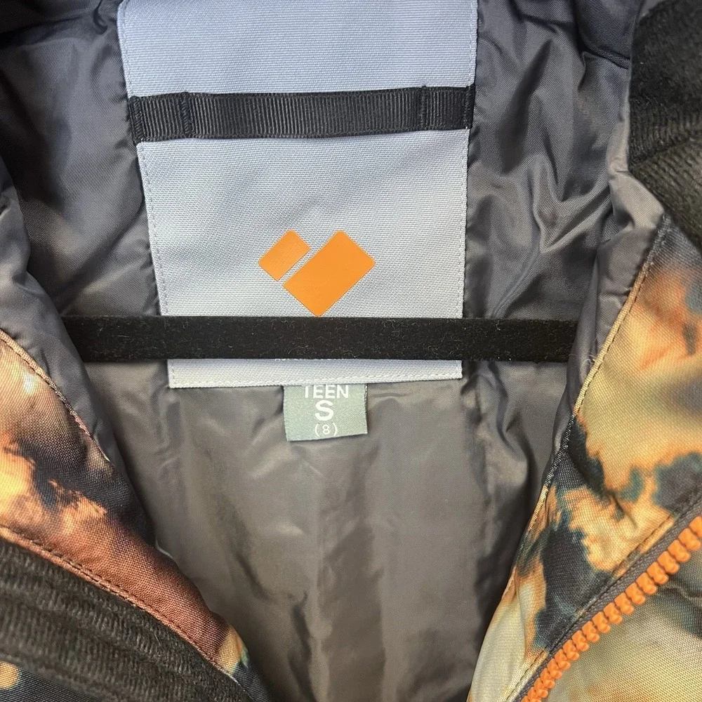 Obermeyer Teen Ski Snowboard Gage Jacket Amber Cloud Hooded  Coat Size S (8) - Picture 2 of 11